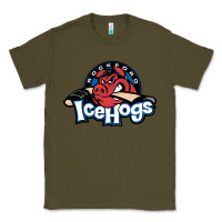 Army Green The Icehogs, Rockford Classic Tee - artisFamous