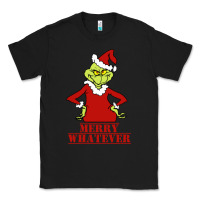 Black Merry Whatever Grinch Classic Tee - artisFamous