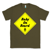Army Green baby on board Classic Tee - artisFamous