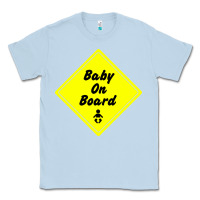 Dusty Blue baby on board Classic Tee - artisFamous