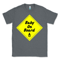 Charcoal Heather baby on board Classic Tee - artisFamous