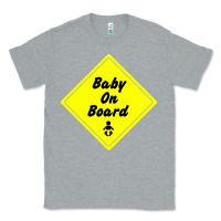 Heather Grey baby on board Classic Tee - artisFamous