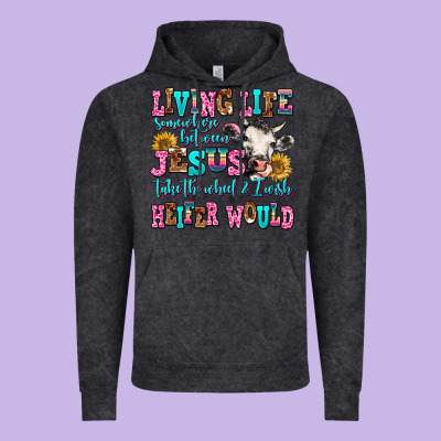 Living Life Somewhere Between Jesus Take The Wheel Vintage Hoodie Designed By Adodesignshop