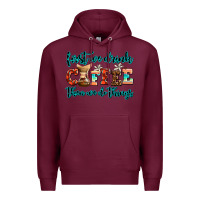 Burgundy first we drink coffee then we do things Premium Hoodie - AdoDesignShop