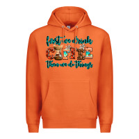 Carrot first we drink coffee then we do things Premium Hoodie - AdoDesignShop