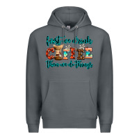 Rock first we drink coffee then we do things Premium Hoodie - AdoDesignShop