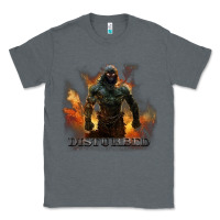 Charcoal Heather disturbed 8 Classic Tee - artisFamous
