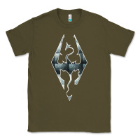 Army Green skyrim Classic Tee - artisFamous