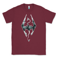 Burgundy skyrim Classic Tee - artisFamous