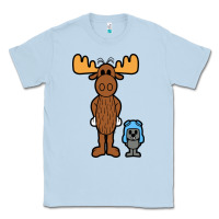 Dusty Blue rocky and bullwinkle Classic Tee - artisFamous