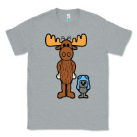 Heather Grey rocky and bullwinkle Classic Tee - artisFamous