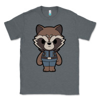 Charcoal Heather rocket racoon chibi Classic Tee - artisFamous