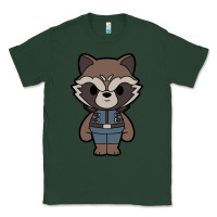 Sports Green rocket racoon chibi Classic Tee - artisFamous