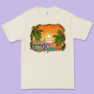 Beach Vibes Premium Tee Designed By Cowhidedigitalart