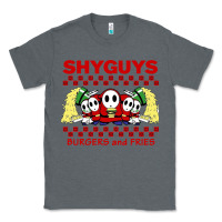Charcoal Heather shy guys burger and fries Classic Tee - artisFamous