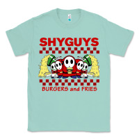 Seafoam shy guys burger and fries Classic Tee - artisFamous