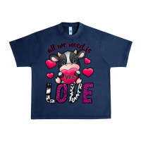 Navy All We Need İs Moo Love Urban Heavy Tee - SublimationCraftShop