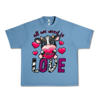 Pebble Blue All We Need İs Moo Love Urban Heavy Tee - SublimationCraftShop