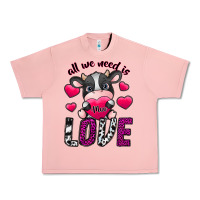 Salmon All We Need İs Moo Love Urban Heavy Tee - SublimationCraftShop