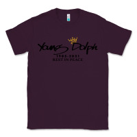 Plum Rest in Peace Young Dolph Classic Tee - artisFamous