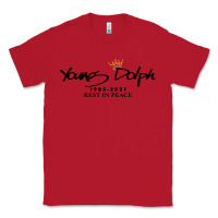 Red Rest in Peace Young Dolph Classic Tee - artisFamous