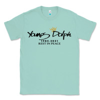 Seafoam Rest in Peace Young Dolph Classic Tee - artisFamous