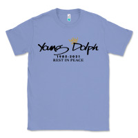 Colony Blue Rest in Peace Young Dolph Classic Tee - artisFamous