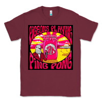 Burgundy Best Pigeons Playing Ping Pong Music Classic Tee - artisFamous