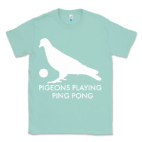 Seafoam Best Pigeons Playing Ping Pong Music Classic Tee - artisFamous