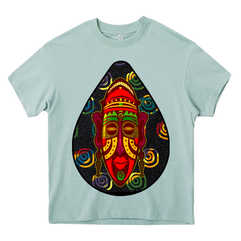 African Masks Teardrop  6 Heavy Core Tee by BundleAndBundleShop | Teevron