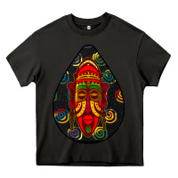 Asphalt african masks teardrop  6 Heavy Core Tee - BundleAndBundleShop