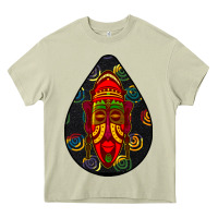 Mossy african masks teardrop  6 Heavy Core Tee - BundleAndBundleShop
