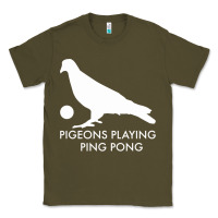 Army Green Best Pigeons Playing Ping Pong Music Classic Tee - artisFamous