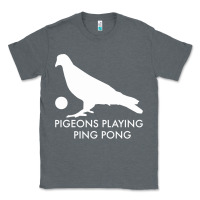 Charcoal Heather Best Pigeons Playing Ping Pong Music Classic Tee - artisFamous