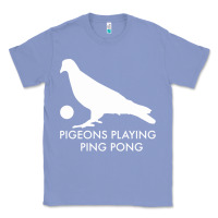 Colony Blue Best Pigeons Playing Ping Pong Music Classic Tee - artisFamous