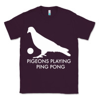 Plum Best Pigeons Playing Ping Pong Music Classic Tee - artisFamous