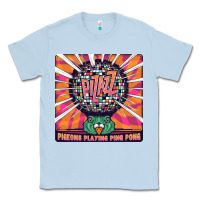 Dusty Blue Best Pigeons Playing Ping Pong Music Classic Tee - artisFamous