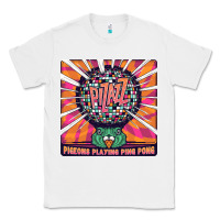 White Best Pigeons Playing Ping Pong Music Classic Tee - artisFamous