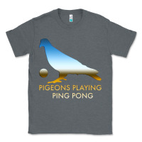 Charcoal Heather Best Pigeons Playing Ping Pong Music Classic Tee - artisFamous