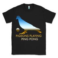 Black Best Pigeons Playing Ping Pong Music Classic Tee - artisFamous
