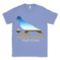 Colony Blue Best Pigeons Playing Ping Pong Music Classic Tee - artisFamous