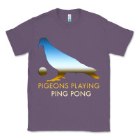 Lavender Best Pigeons Playing Ping Pong Music Classic Tee - artisFamous