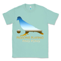 Seafoam Best Pigeons Playing Ping Pong Music Classic Tee - artisFamous