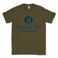 Army Green George Fox College Design Classic Tee - artisFamous