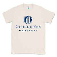 Natural George Fox College Design Classic Tee - artisFamous