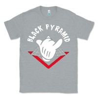 Heather Grey black pyramid Classic Tee - artisFamous