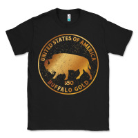Black Buffalo Gold Native American - Bison Classic Tee - artisFamous