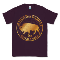 Plum Buffalo Gold Native American - Bison Classic Tee - artisFamous