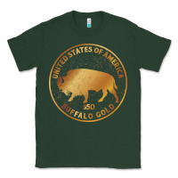 Sports Green Buffalo Gold Native American - Bison Classic Tee - artisFamous