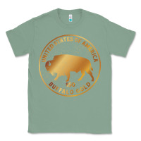 Sage Buffalo Gold Native American - Bison Classic Tee - artisFamous